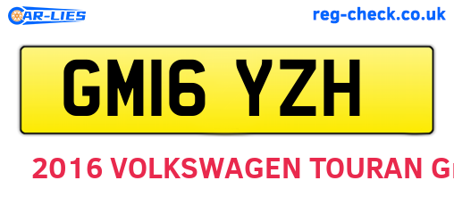 GM16YZH are the vehicle registration plates.
