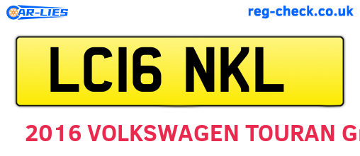 LC16NKL are the vehicle registration plates.