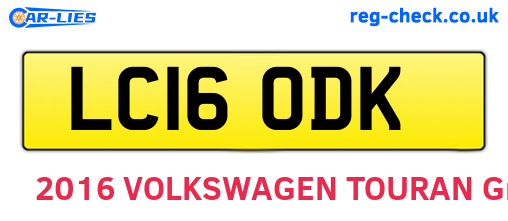 LC16ODK are the vehicle registration plates.