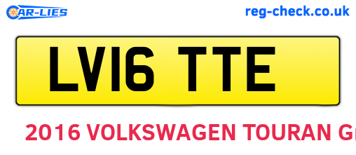 LV16TTE are the vehicle registration plates.