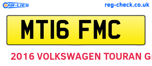 MT16FMC are the vehicle registration plates.