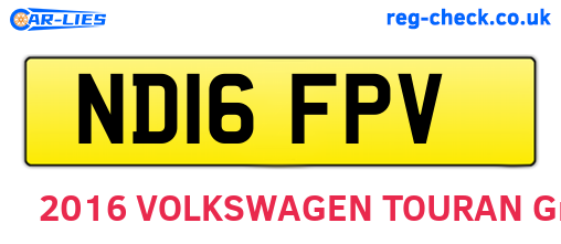ND16FPV are the vehicle registration plates.