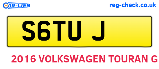 S6TUJ are the vehicle registration plates.