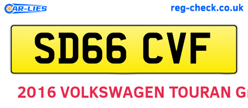 SD66CVF are the vehicle registration plates.