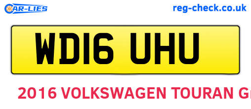 WD16UHU are the vehicle registration plates.