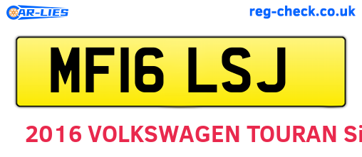 MF16LSJ are the vehicle registration plates.