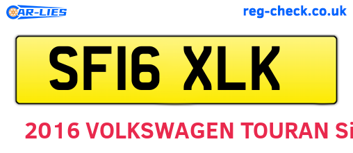 SF16XLK are the vehicle registration plates.