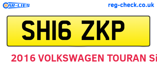 SH16ZKP are the vehicle registration plates.