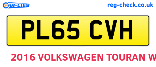 PL65CVH are the vehicle registration plates.