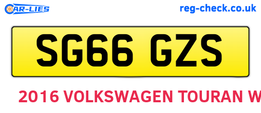 SG66GZS are the vehicle registration plates.