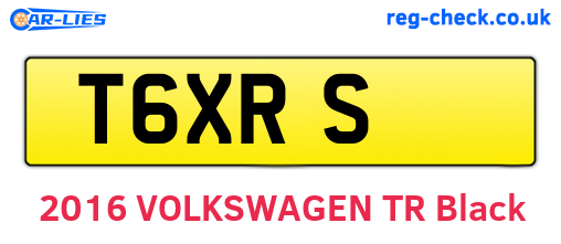 T6XRS are the vehicle registration plates.
