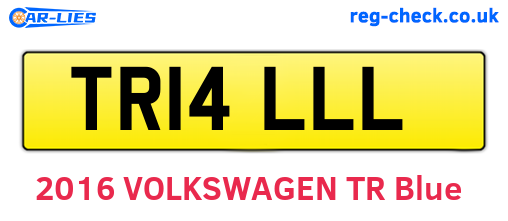 TR14LLL are the vehicle registration plates.