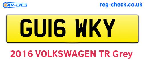 GU16WKY are the vehicle registration plates.