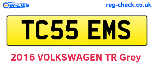 TC55EMS are the vehicle registration plates.