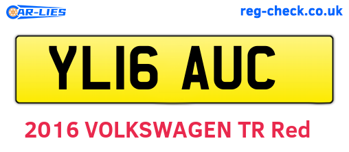 YL16AUC are the vehicle registration plates.