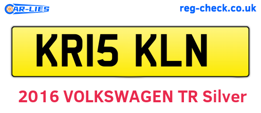 KR15KLN are the vehicle registration plates.