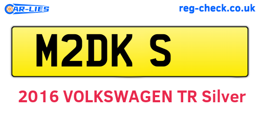 M2DKS are the vehicle registration plates.