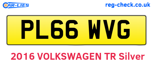 PL66WVG are the vehicle registration plates.