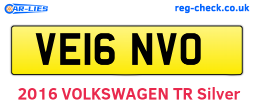 VE16NVO are the vehicle registration plates.