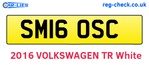SM16OSC are the vehicle registration plates.