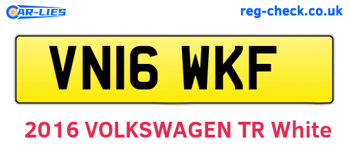 VN16WKF are the vehicle registration plates.