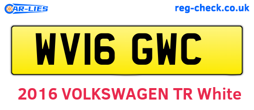WV16GWC are the vehicle registration plates.