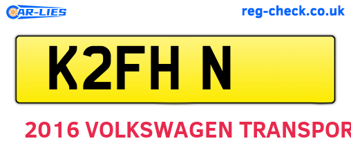 K2FHN are the vehicle registration plates.