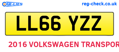 LL66YZZ are the vehicle registration plates.