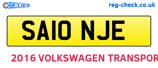 SA10NJE are the vehicle registration plates.