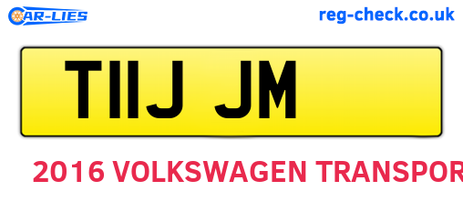 T11JJM are the vehicle registration plates.