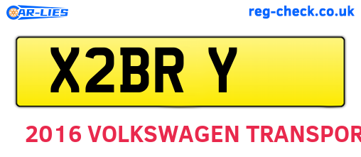 X2BRY are the vehicle registration plates.