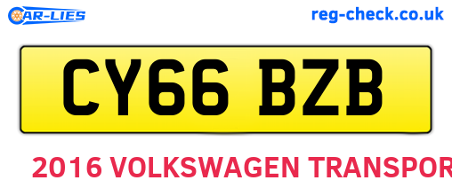 CY66BZB are the vehicle registration plates.