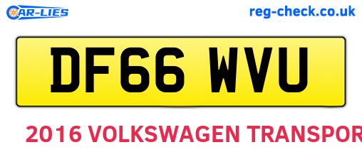 DF66WVU are the vehicle registration plates.