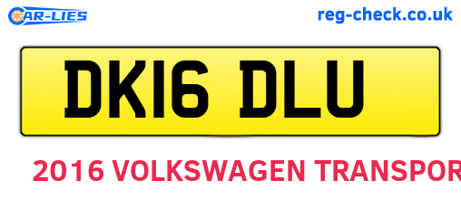 DK16DLU are the vehicle registration plates.