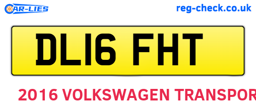 DL16FHT are the vehicle registration plates.