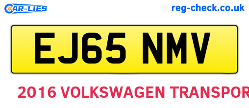 EJ65NMV are the vehicle registration plates.