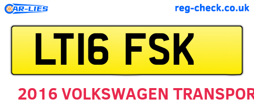 LT16FSK are the vehicle registration plates.