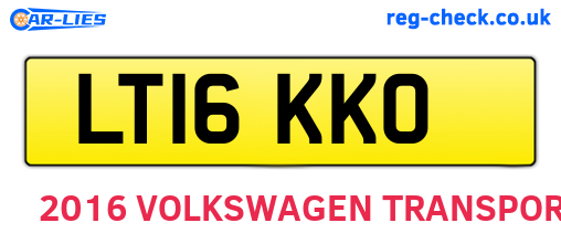 LT16KKO are the vehicle registration plates.