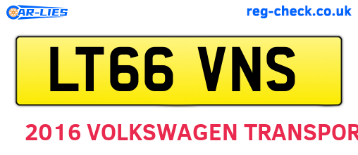 LT66VNS are the vehicle registration plates.