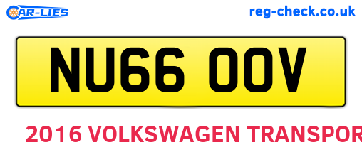 NU66OOV are the vehicle registration plates.