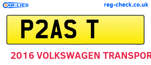 P2AST are the vehicle registration plates.