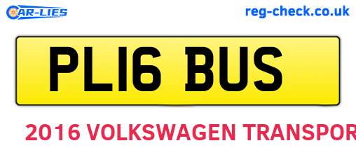 PL16BUS are the vehicle registration plates.