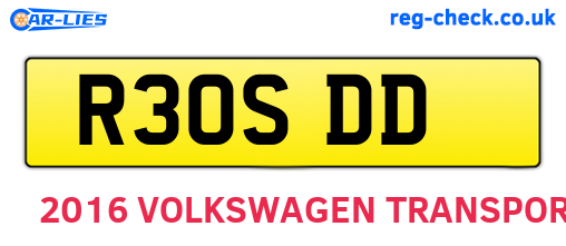 R30SDD are the vehicle registration plates.
