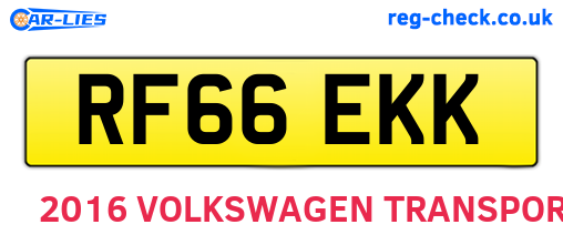 RF66EKK are the vehicle registration plates.
