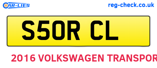 S50RCL are the vehicle registration plates.
