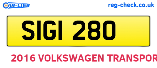 SIG1280 are the vehicle registration plates.