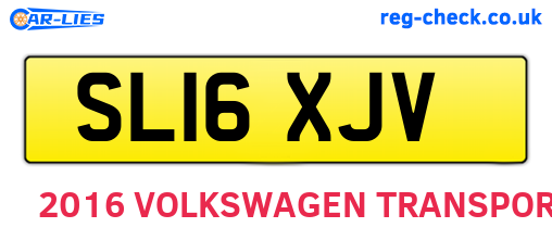SL16XJV are the vehicle registration plates.