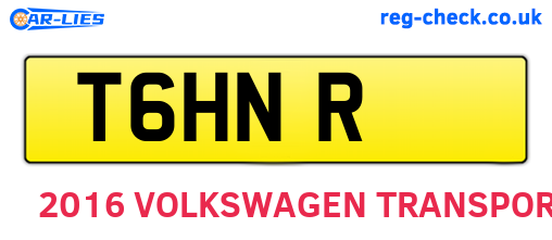 T6HNR are the vehicle registration plates.
