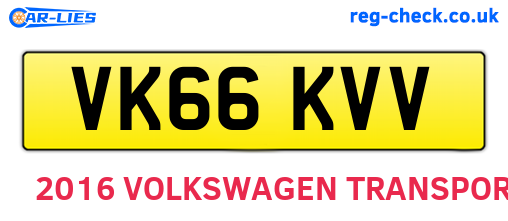 VK66KVV are the vehicle registration plates.
