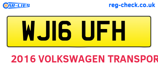 WJ16UFH are the vehicle registration plates.